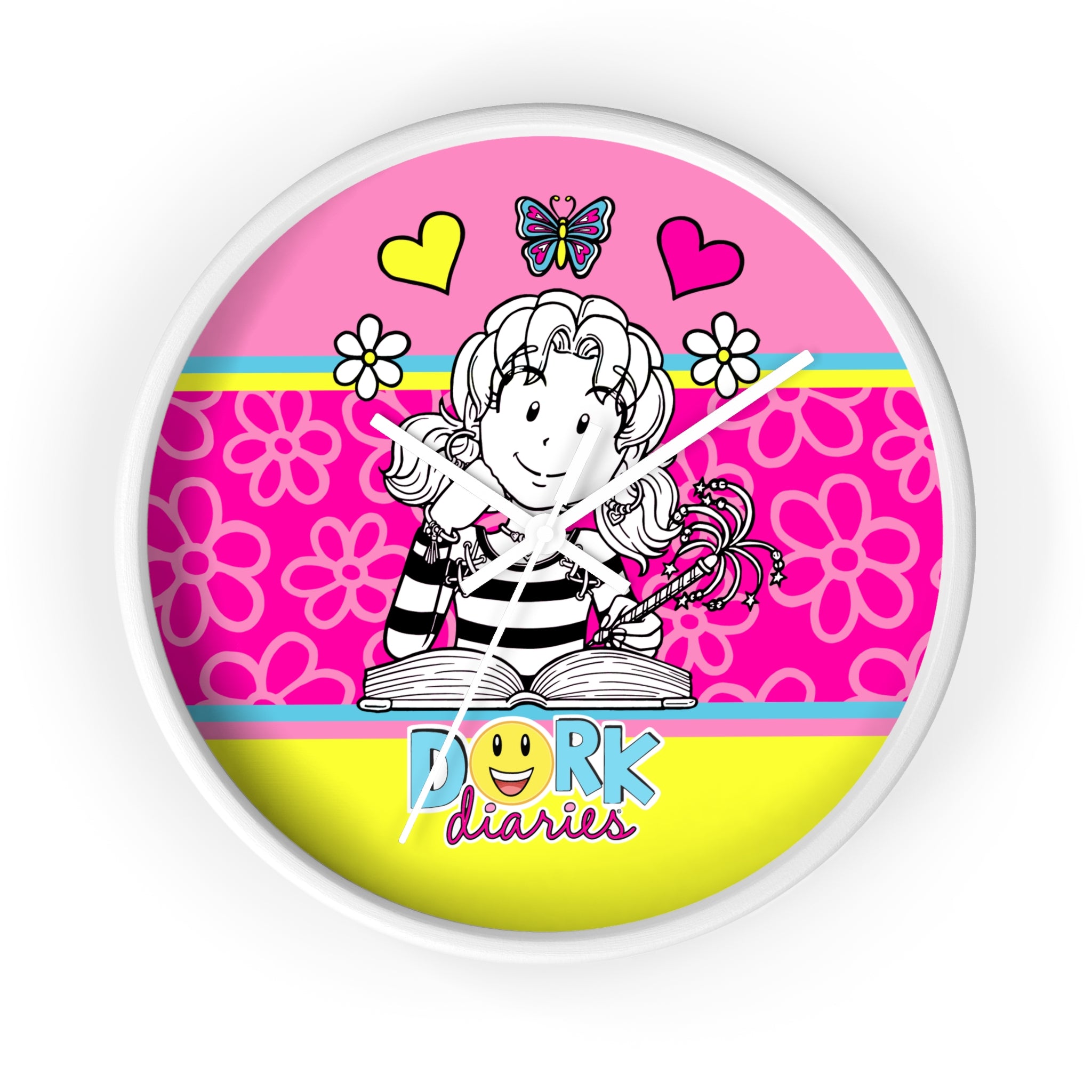 Dork Diaries Flower Power Wall Clock